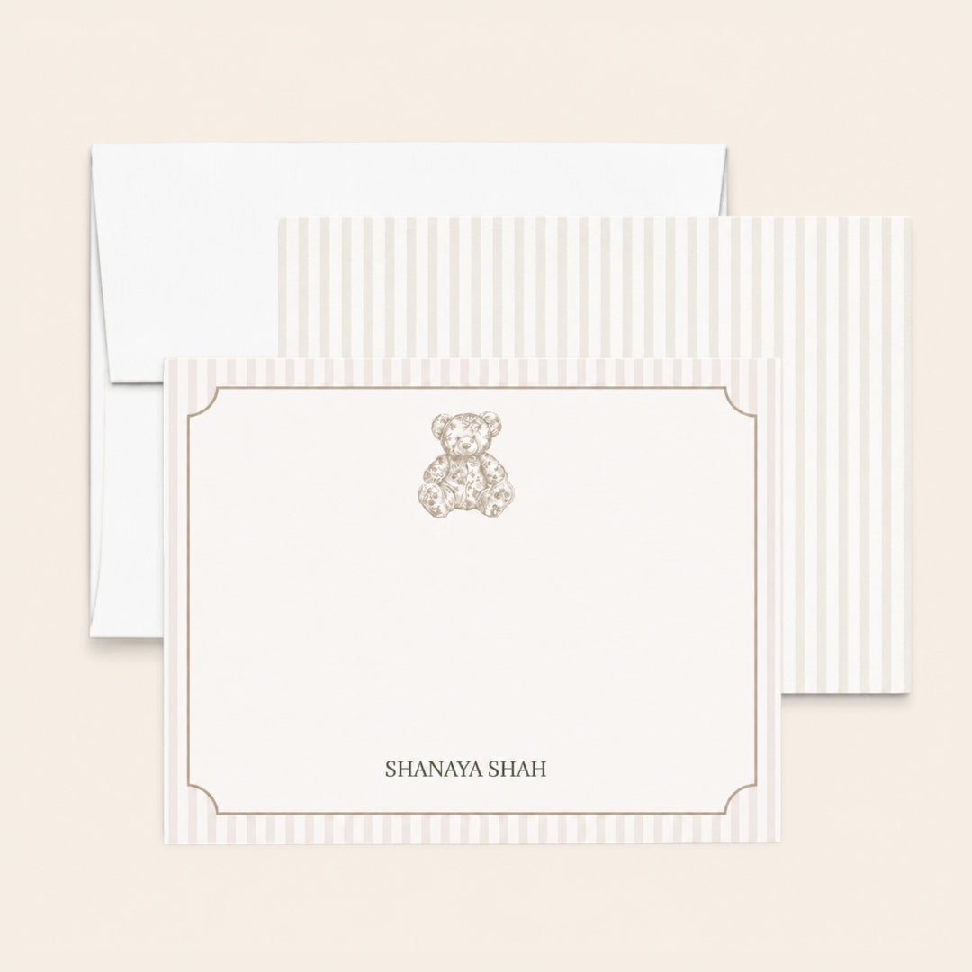 Taupe Striped Bear