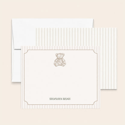 Taupe Striped Bear