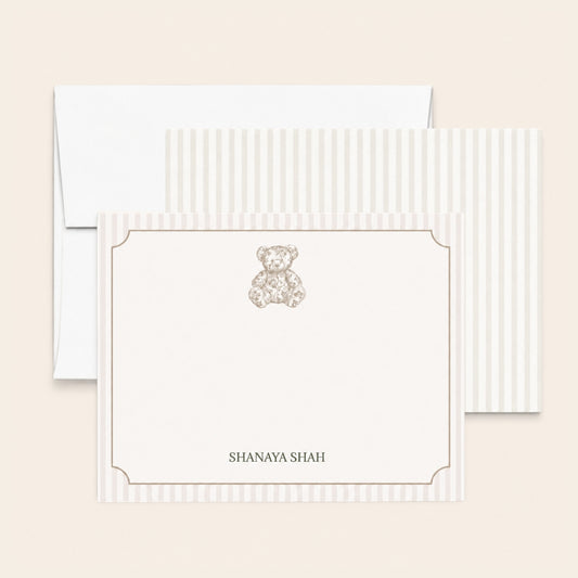 Taupe Striped Bear